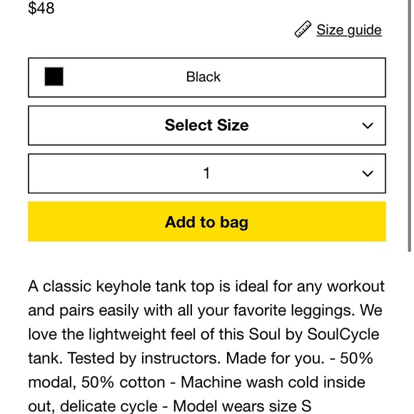 SoulCycle Keyhole Tank Top—get for FREE - Picture 4 of 10